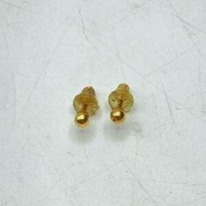 14K Yellow Gold Ball Stud
Earrings - "It doesn't have any Stopper"